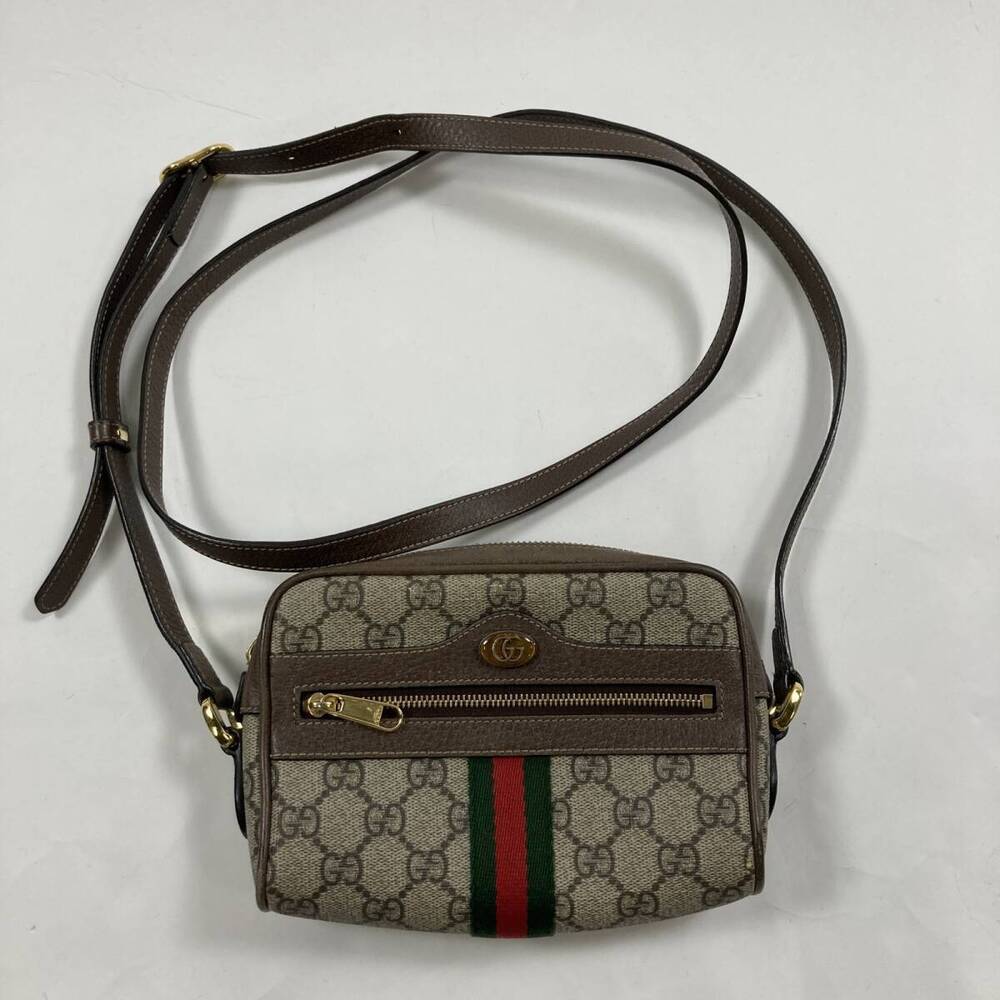 GUCCI Shoulder Bag Handbag GG Supreme Web Stripe Luxury